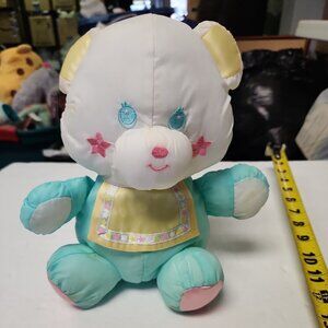 Vtg puffalump Playskool Sweet Beginnings  Bear Plush Baby Nylon Plush